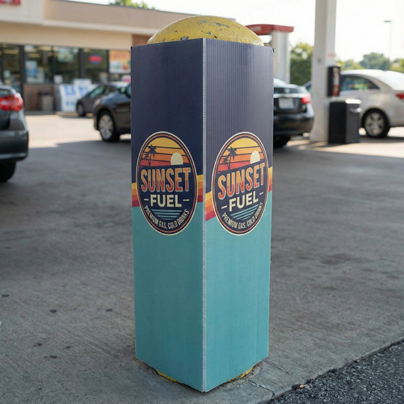 Corrugated Plastic Bollard Wrap